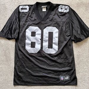 Rare Vintage 90s Puma Oakland Raiders Jerry Rice NFL Football Jersey Large